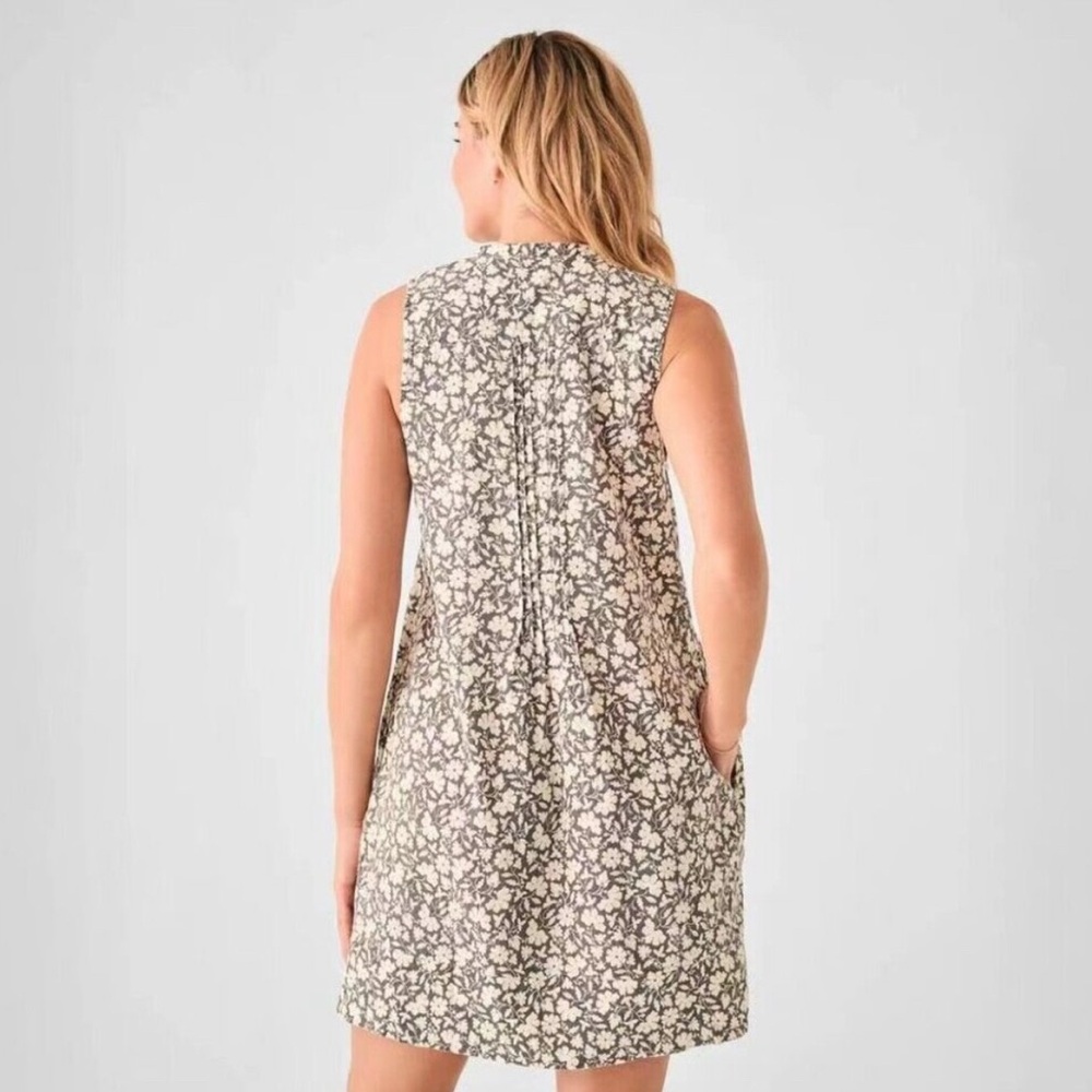 Faherty | Isha Linen‎ Blend Floral Dress, small - Picture 6 of 10